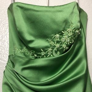 A Light Olive Green Bridesmaid Dress